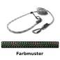 Preview: EASYLONG Hundeleine TWIST - M - 2,5m - olive mit rot und lila Linien